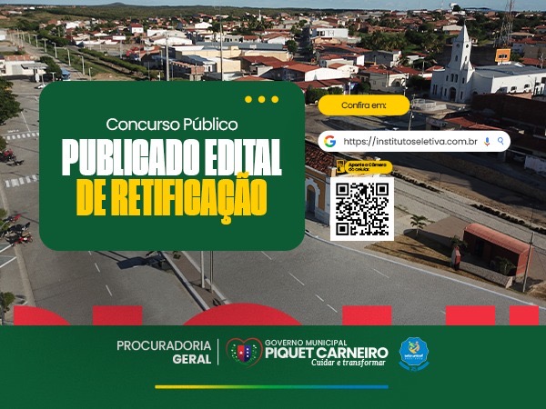 CONCURSO PÚBLICO | EDITAL DE RETIFICAÇÃO