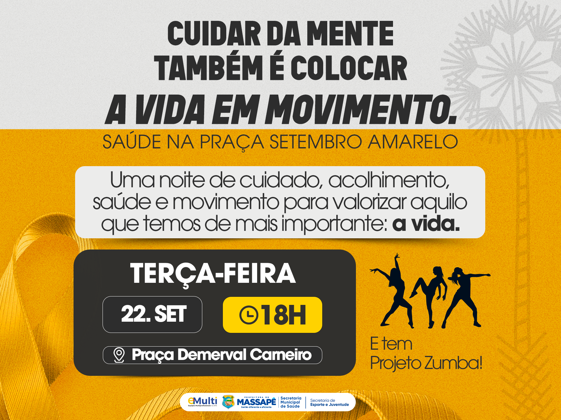 Zumba na Praça reúne atividade física e serviços de saúde nesta terça-feira (22)