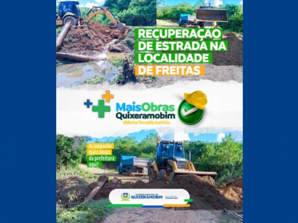 SEDUINFRA realiza recuperação de estrada na localidade de Freitas