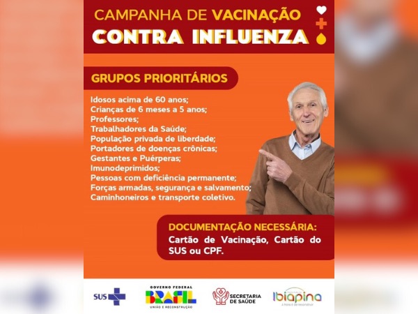 CAMPANHA DE VACINAÇÃO CONTRA INFLUENZA
