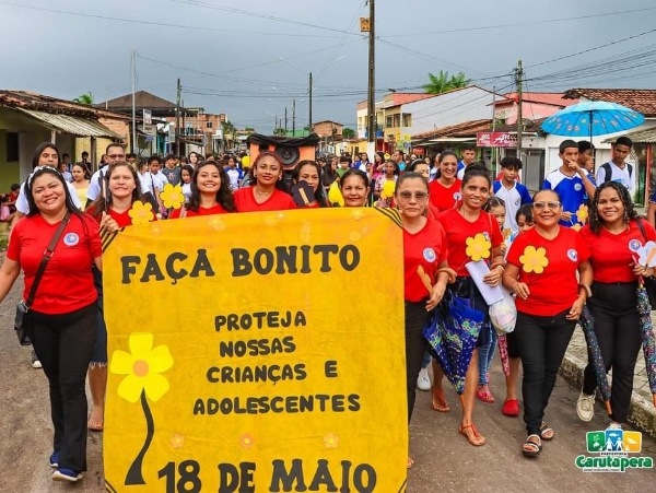 CARUTAPERA REALIZA GRANDE CAMINHADA CONTRA ABUSO E EXPLORAÇÃO SEXUAL DE CRIANÇAS E ADOLESCENTES