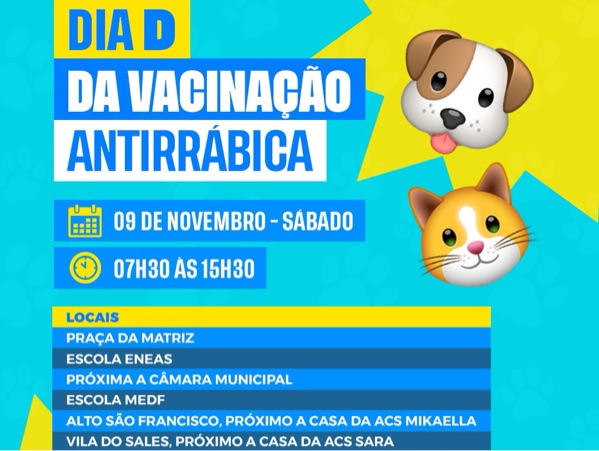 Prefeitura de Ibicuitinga realiza Dia D da Campanha de Vacinação Antirrábica no próximo sábado